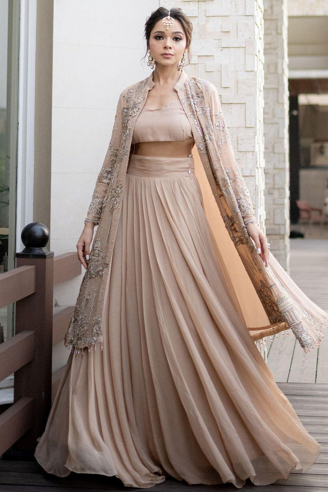 0063-ARIANA EMBROIDERED CHIFFON STITCHED