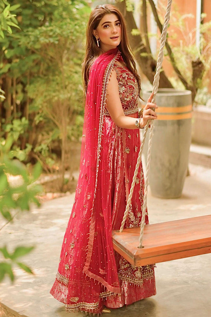 0065-ELIZA EMBROIDERED SILK NET STITCHED