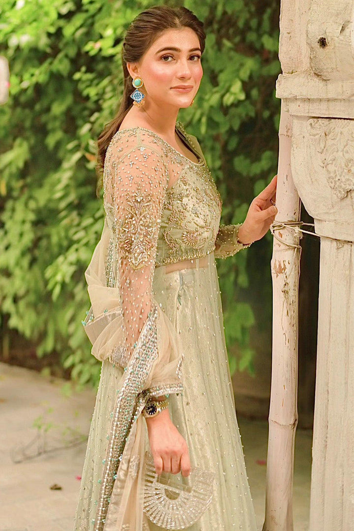 0066-CELINA EMBROIDERED SILK NET STITCHED