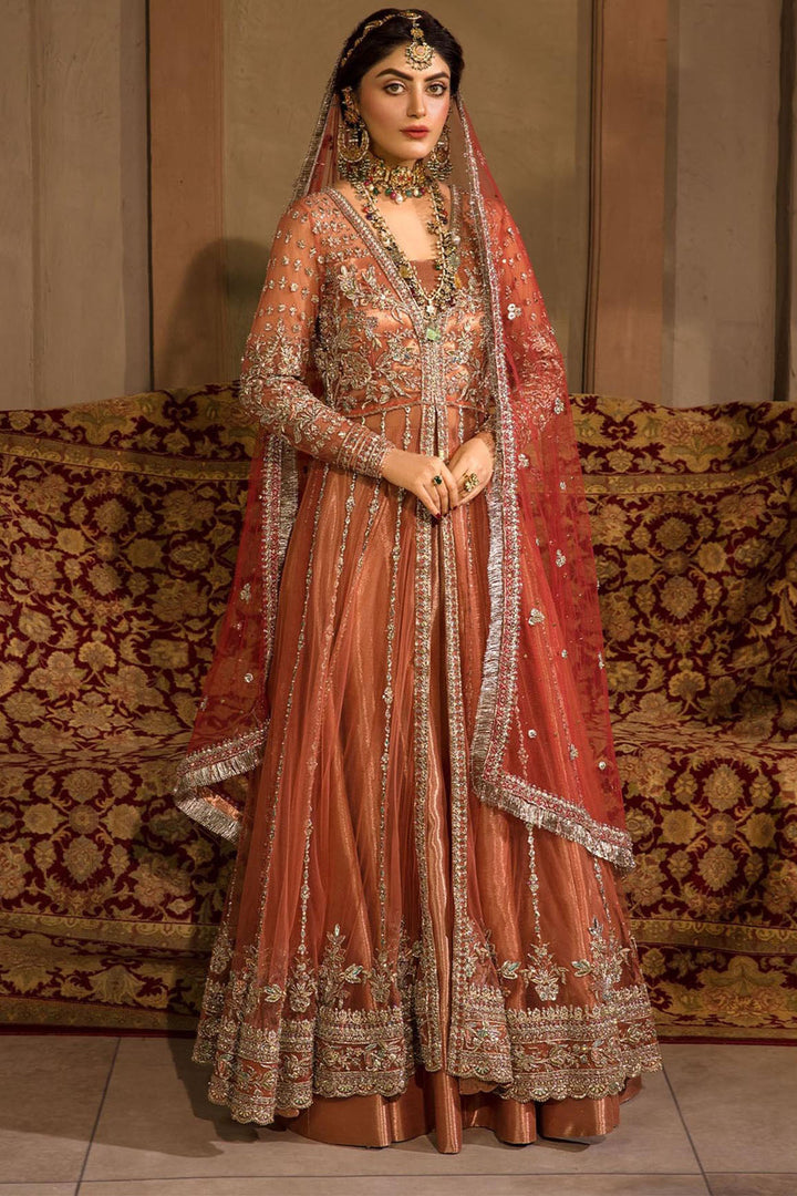 0067-ORNATE EMBROIDERED SILK NET STITCHED