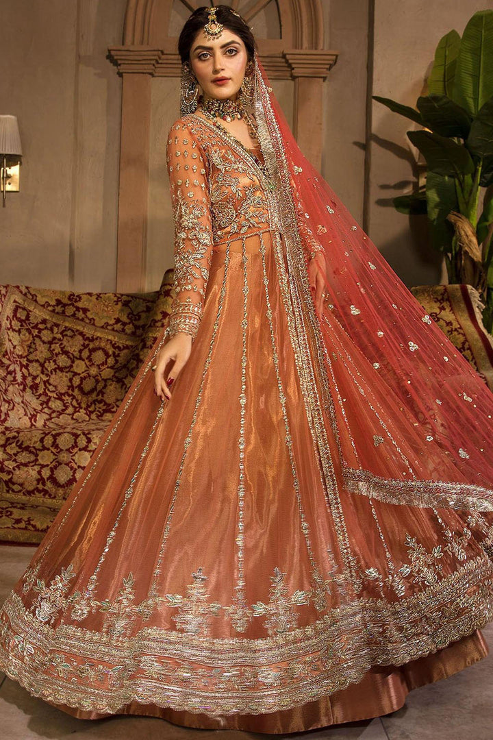 0067-ORNATE EMBROIDERED SILK NET STITCHED