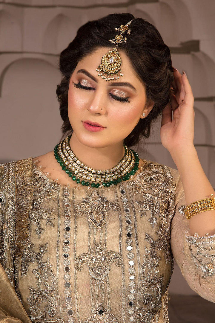 0068-IZARA HAND EMBELLISHED COTTON ZARI STITCHED