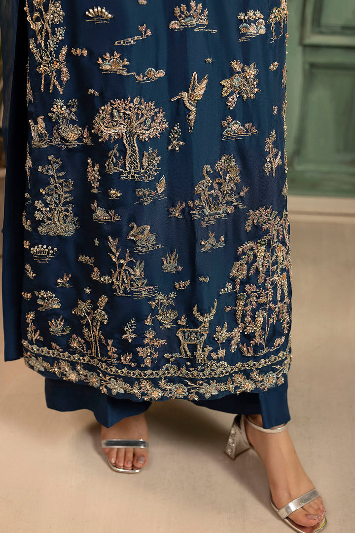 0074-AFSANA HAND EMBELLISHED SILK STITCHED