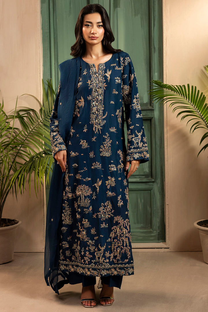 0074-AFSANA HAND EMBELLISHED SILK STITCHED