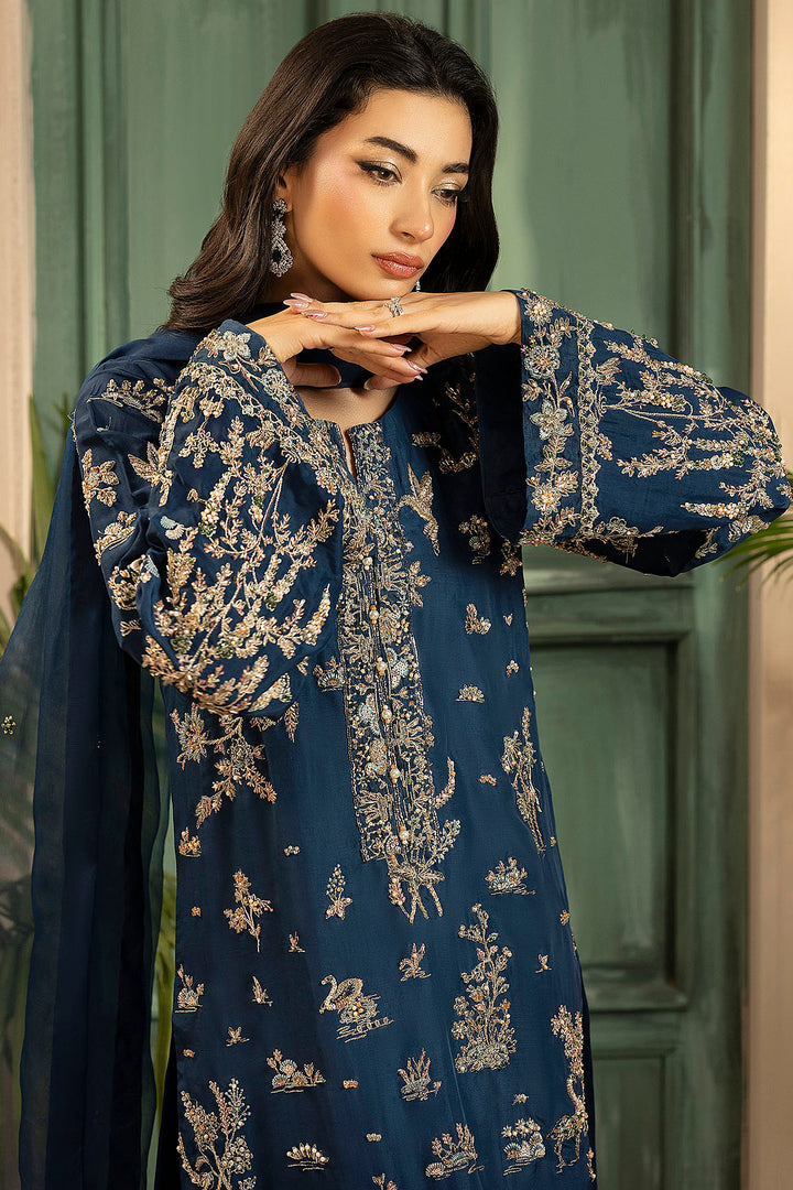 0074-AFSANA HAND EMBELLISHED SILK STITCHED