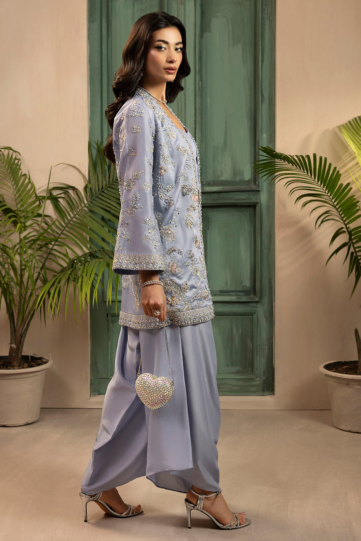 0075-MAHVEEN HAND EMBELLISHED SEESHA SILK STITCHED