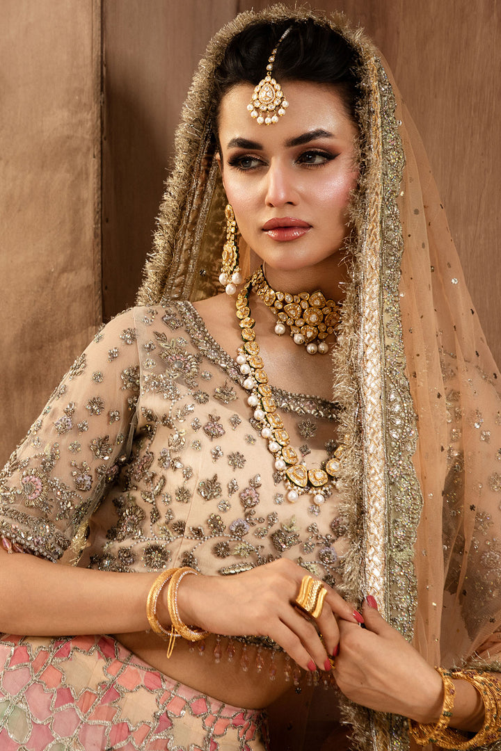 0092-NUR-UN-NISA EMBROIDERED ORGANZA STITCHED