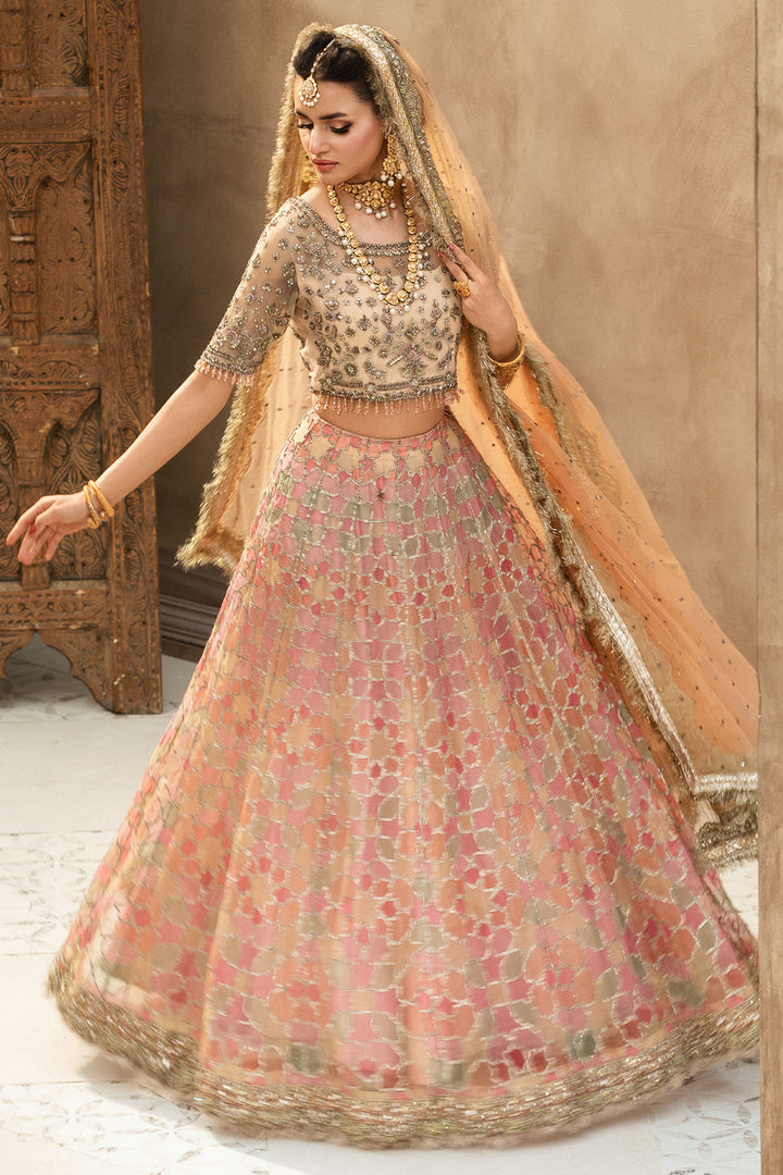 0092-NUR-UN-NISA EMBROIDERED ORGANZA STITCHED