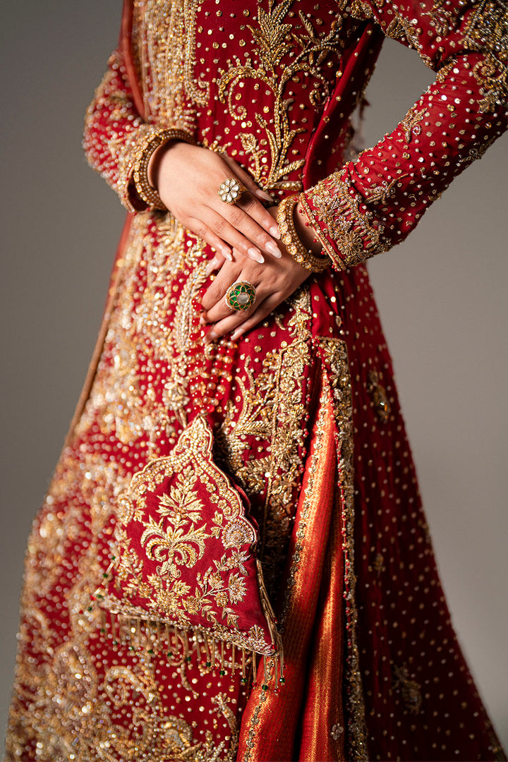 0093-JODHA EMBROIDERED CHIFFON STITCHED