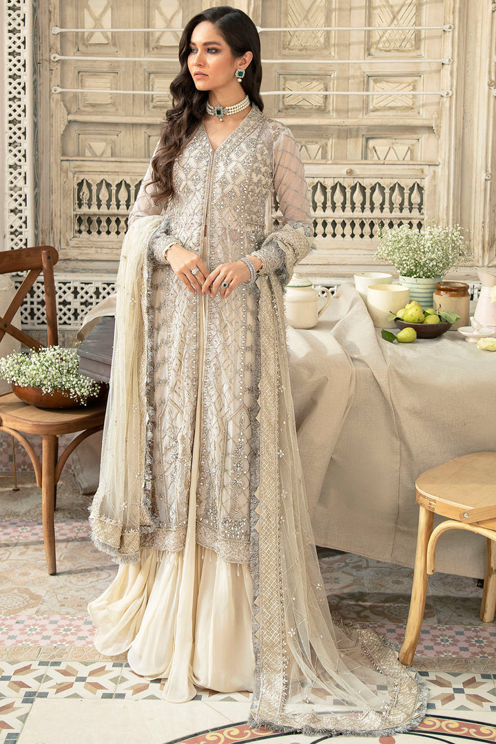 0097-SERENE HAND EMBELLISHED SILK NET STITCHED