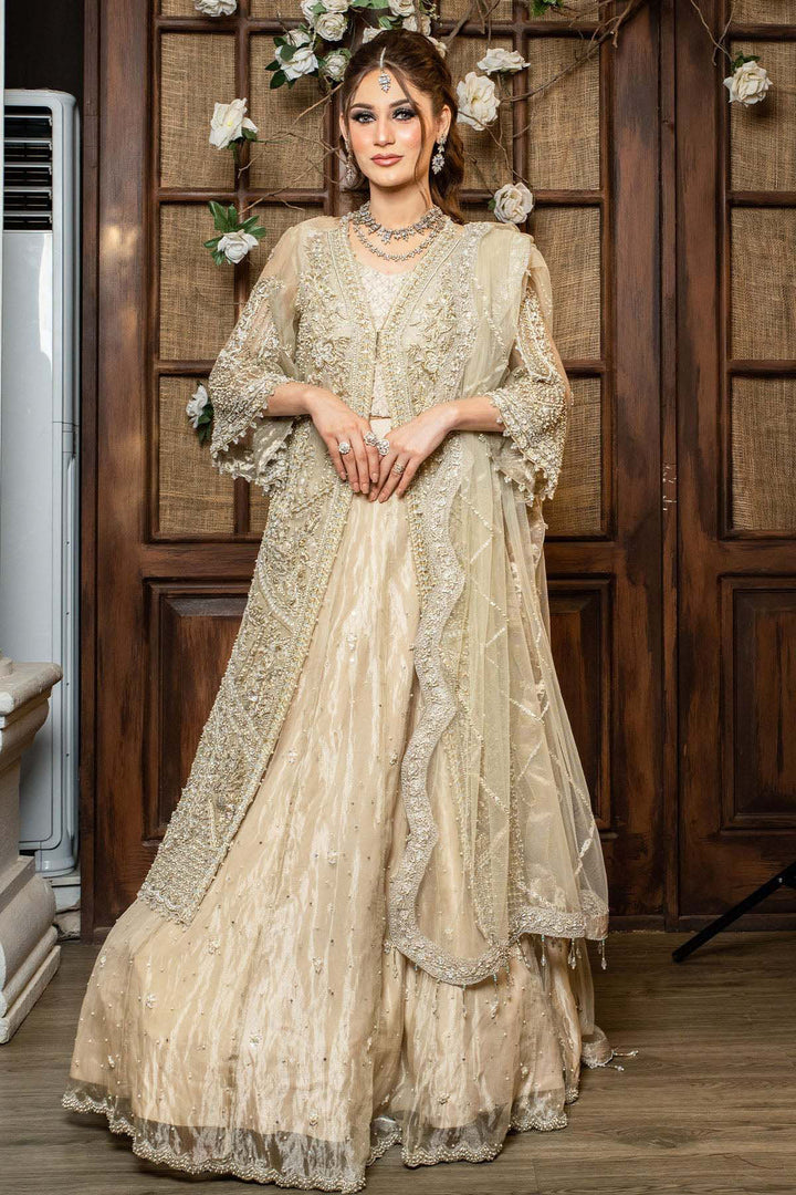 0098-RADIANCE HAND EMBELLISHED ORGANZA NET STITCHED