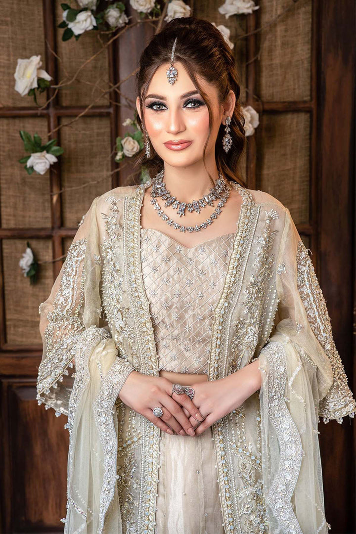 0098-RADIANCE HAND EMBELLISHED ORGANZA NET STITCHED