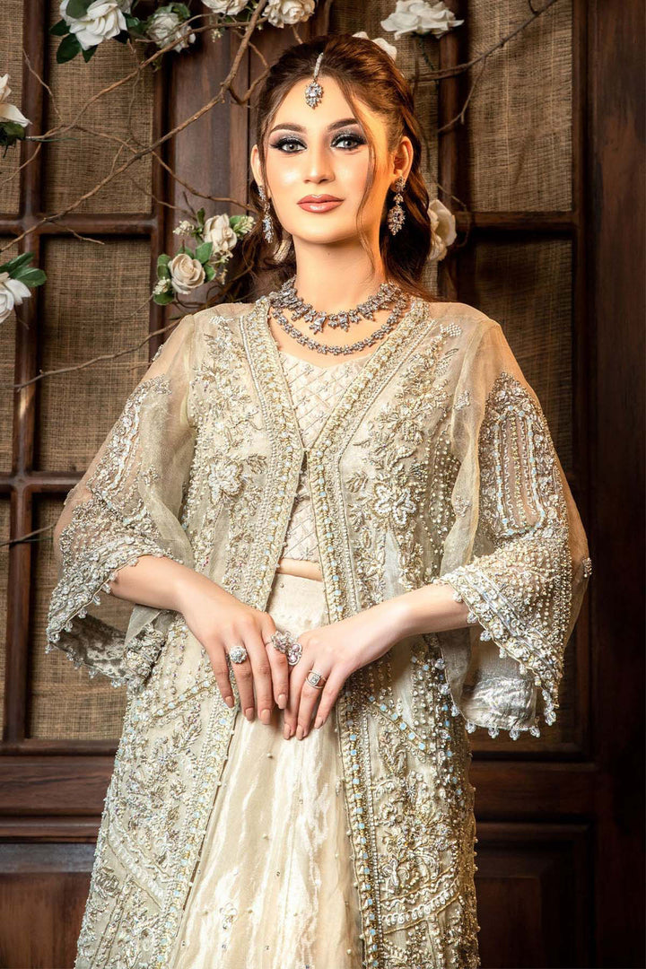 0098-RADIANCE HAND EMBELLISHED ORGANZA NET STITCHED