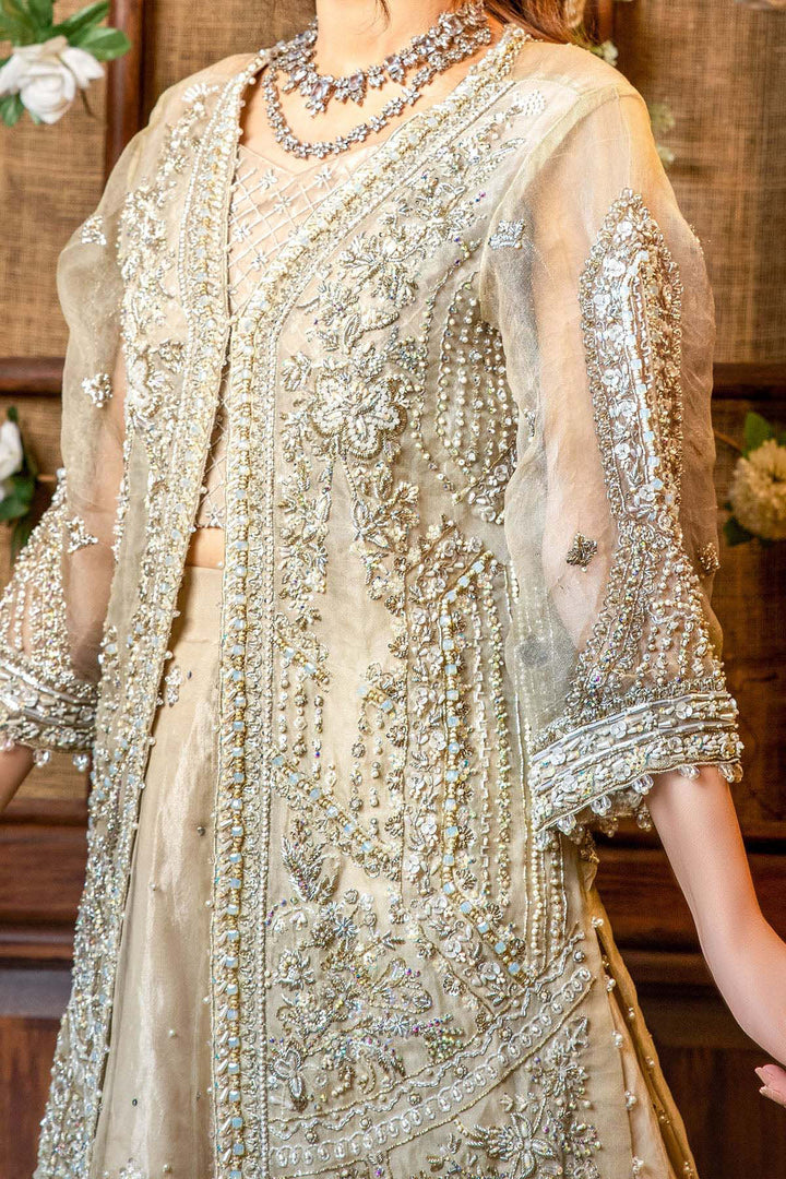 0098-RADIANCE HAND EMBELLISHED ORGANZA NET STITCHED