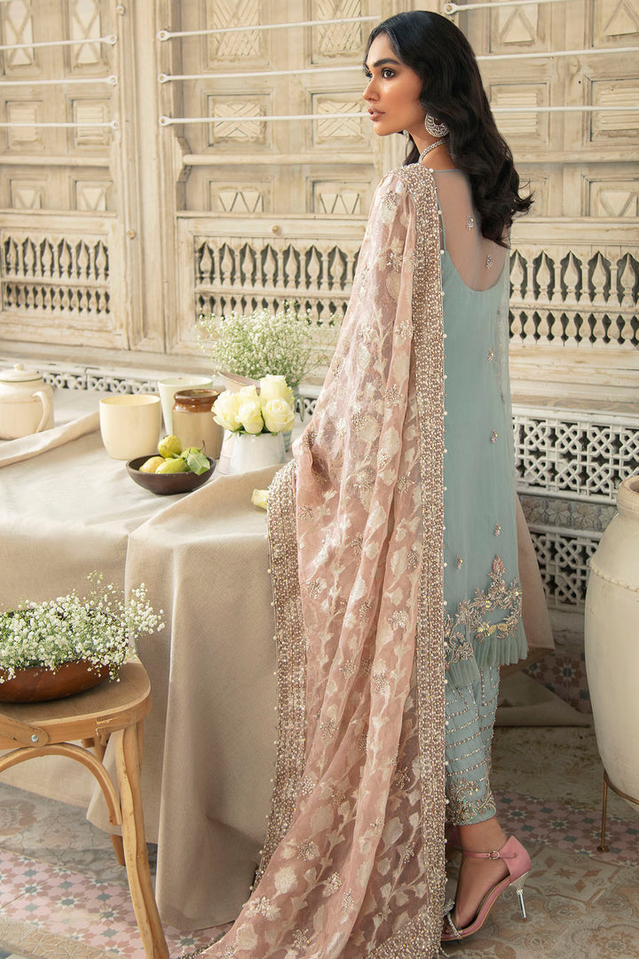 0104-CELESTE HAND EMBELLISHED SILK NET STITCHED