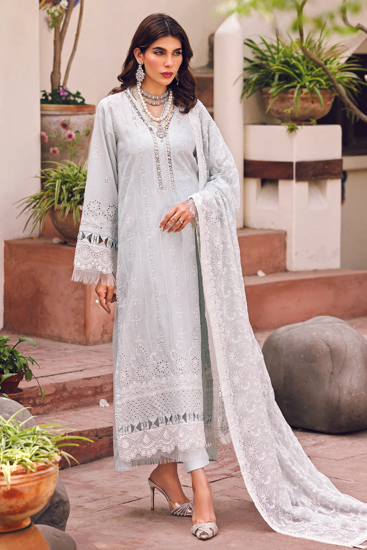 3981-NAZ EMBROIDERED LAWN STITCHED
