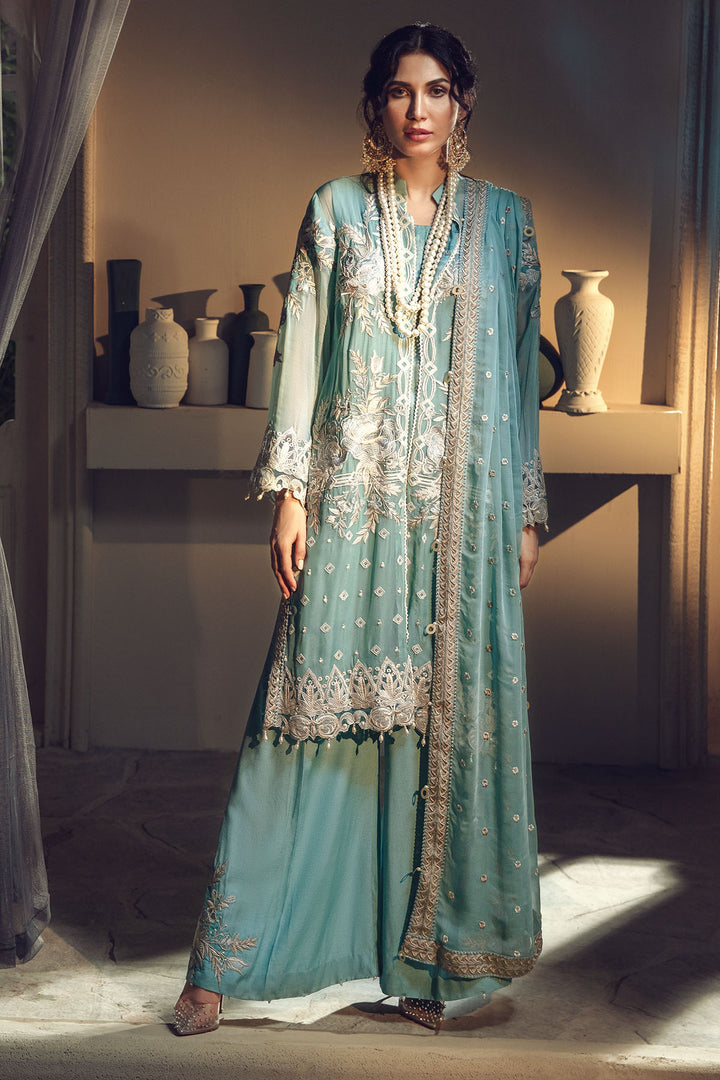 2639-SPRING-RAIN EMBROIDERED BEMBERG CHIFFON UNSTITCHED