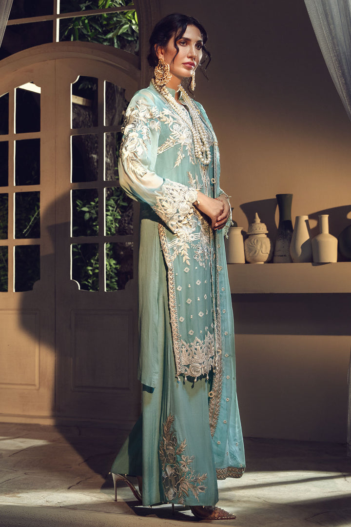 2639-SPRING-RAIN EMBROIDERED BEMBERG CHIFFON UNSTITCHED