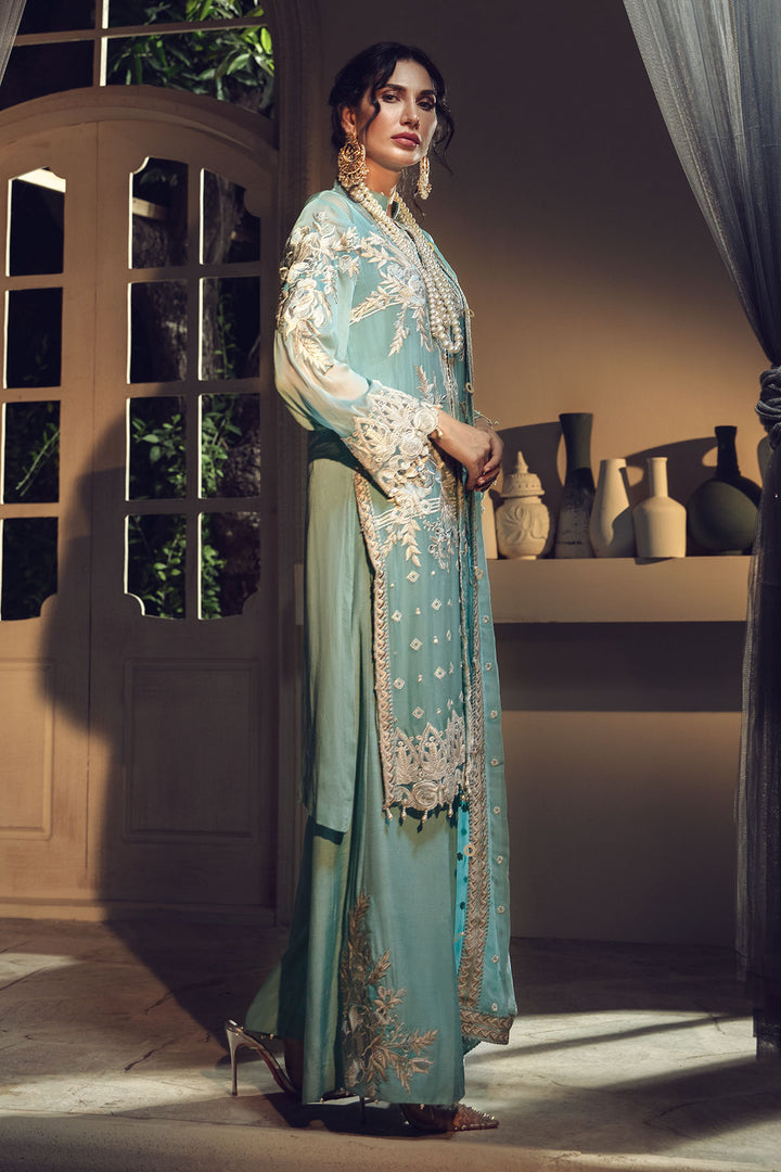 2639-SPRING-RAIN EMBROIDERED BEMBERG CHIFFON UNSTITCHED