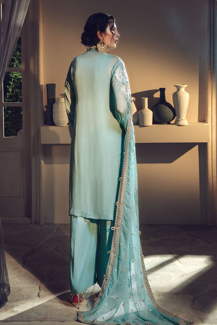 2639-SPRING-RAIN EMBROIDERED BEMBERG CHIFFON UNSTITCHED