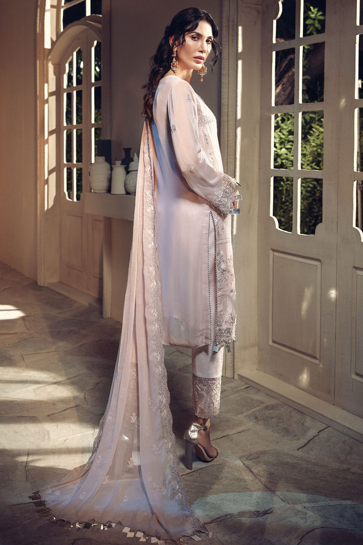 2642-PEONY-PINK EMBROIDERED BEMBERG CHIFFON UNSTITCHED