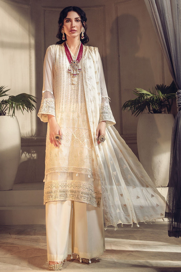 2643-SUGAR-CANE EMBROIDERED BEMBERG CHIFFON UNSTITCHED