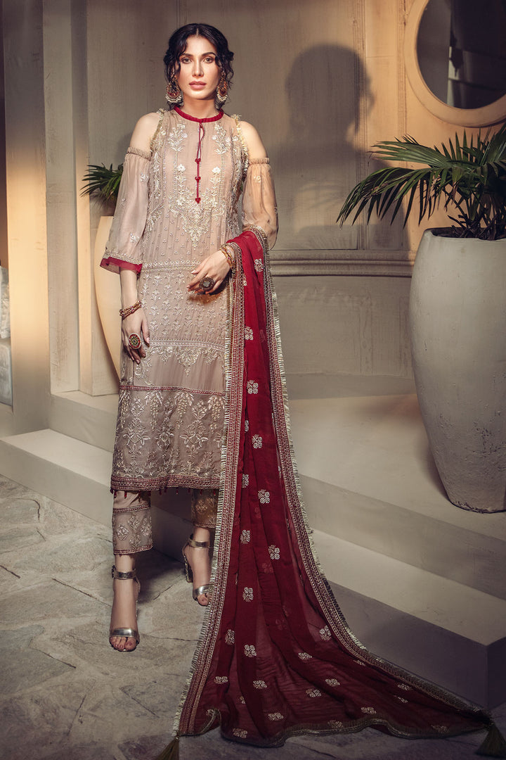 2644-CIDER EMBROIDERED BEMBERG CHIFFON UNSTITCHED