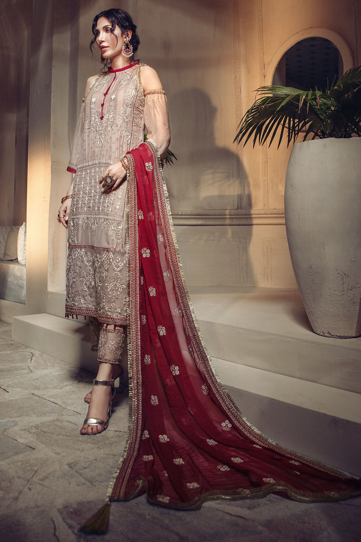 2644-CIDER EMBROIDERED BEMBERG CHIFFON UNSTITCHED