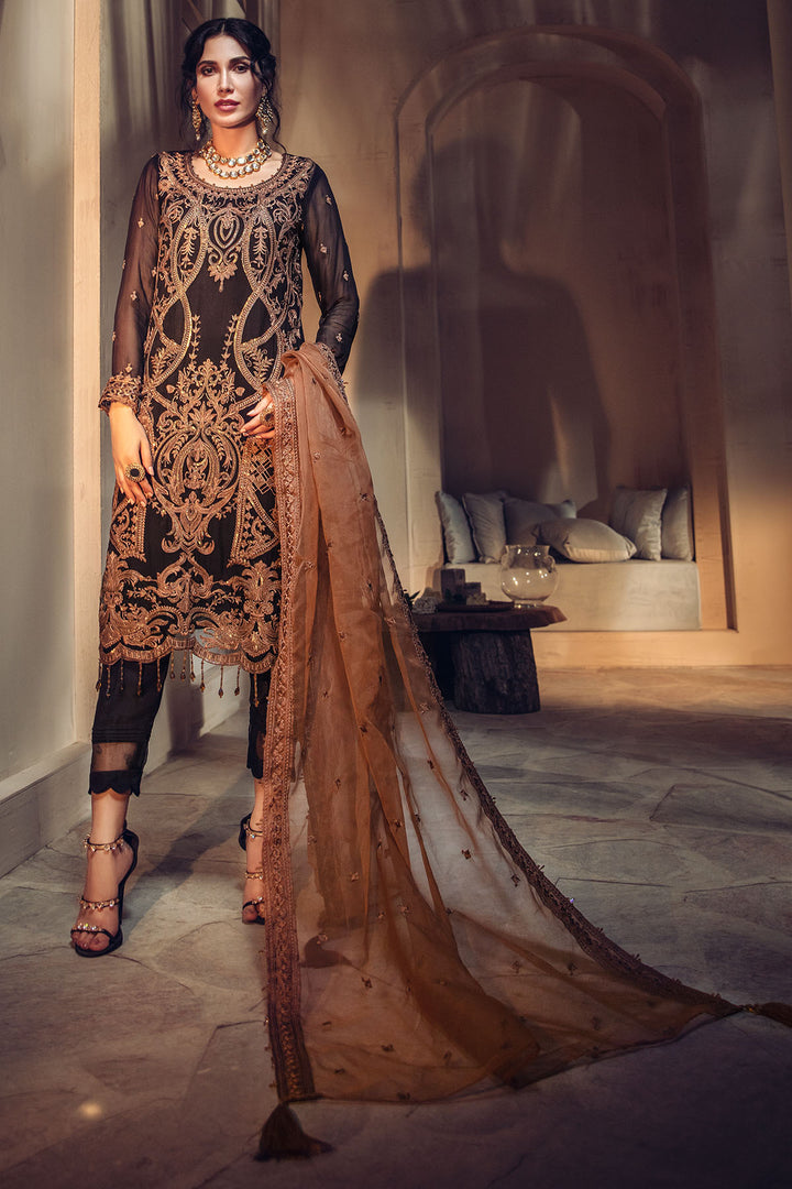 2645-JADE EMBROIDERED BEMBERG CHIFFON UNSTITCHED