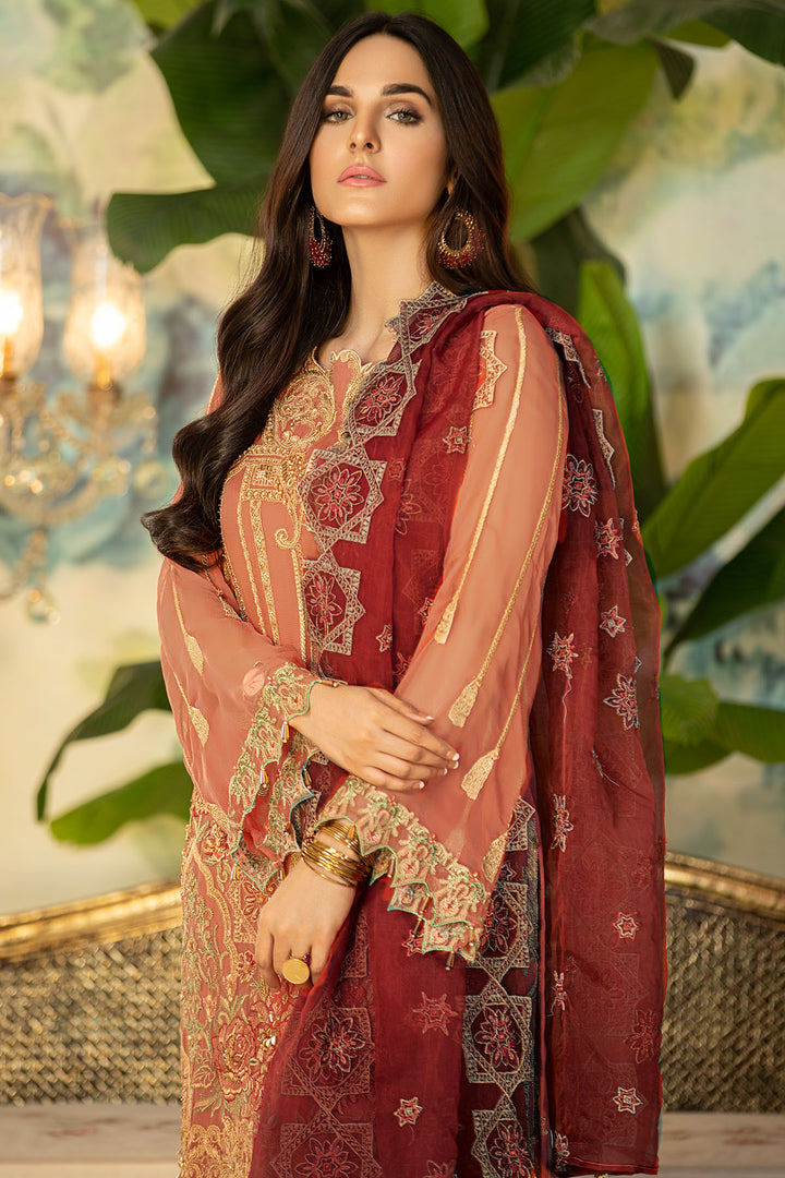 2335-SWEET-PINK EMBROIDERED BEMBERG CHIFFON UNSTITCHED