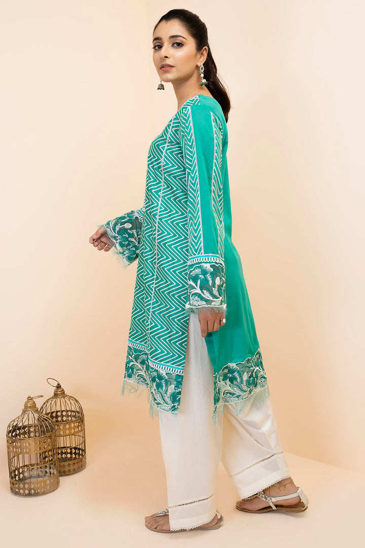 2499-GO-GREEN EMBROIDERED LAWN STITCHED