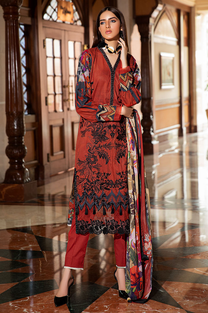 2595-RED-WOOD DIGITAL PRINTED LAWN UNSTITCHED