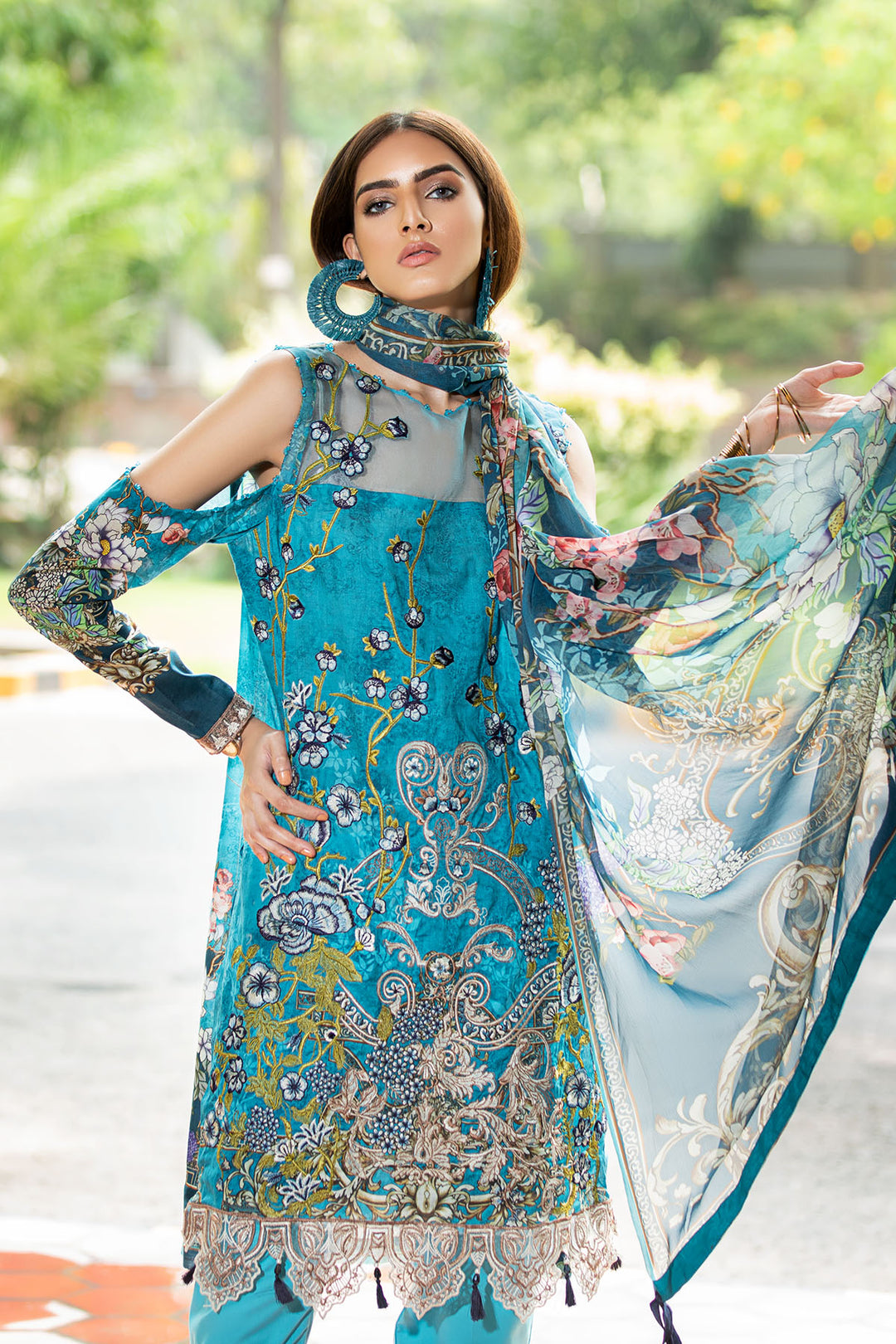 2598-BLUE-SAPPHIRE DIGITAL PRINTED LAWN UNSTITCHED