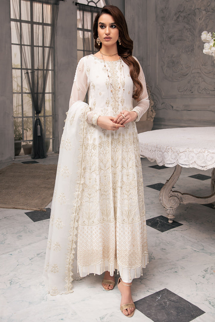 2646-WHITE-DOVE EMBROIDERED BEMBERG CHIFFON UNSTITCHED