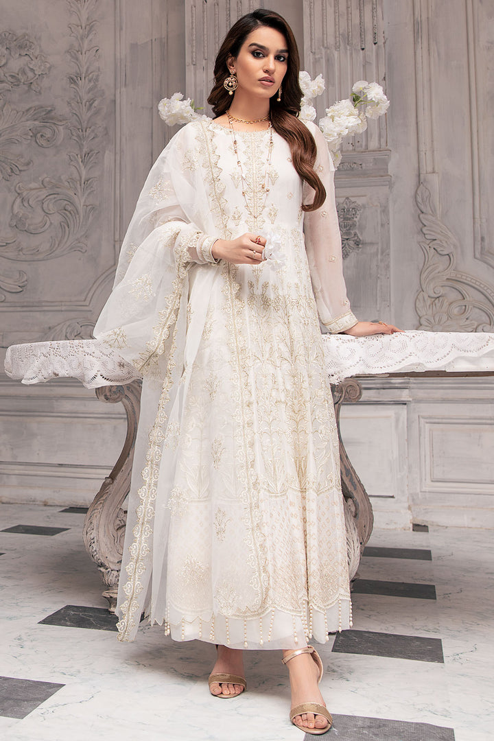 2646-WHITE-DOVE EMBROIDERED BEMBERG CHIFFON UNSTITCHED