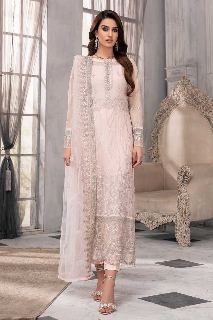 2647-OLD-FLAME EMBROIDERED BEMBERG CHIFFON UNSTITCHED