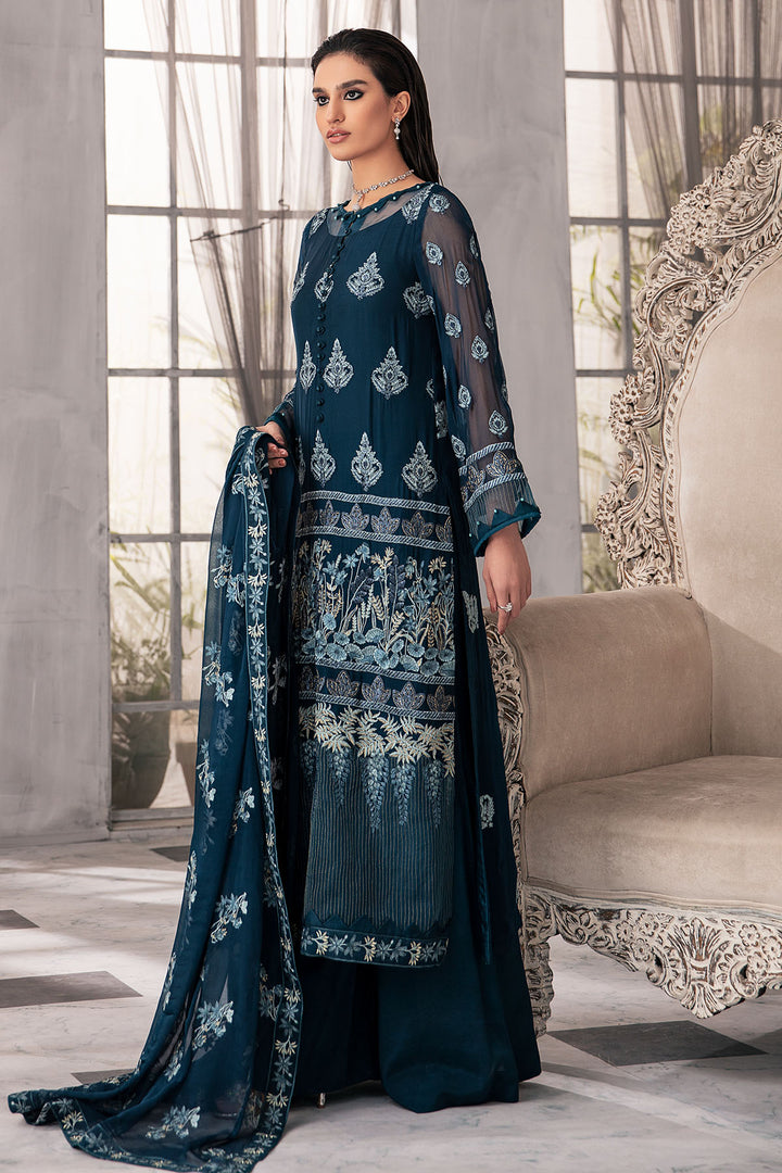 2650-CASABLANCA EMBROIDERED BEMBERG CHIFFON UNSTITCHED