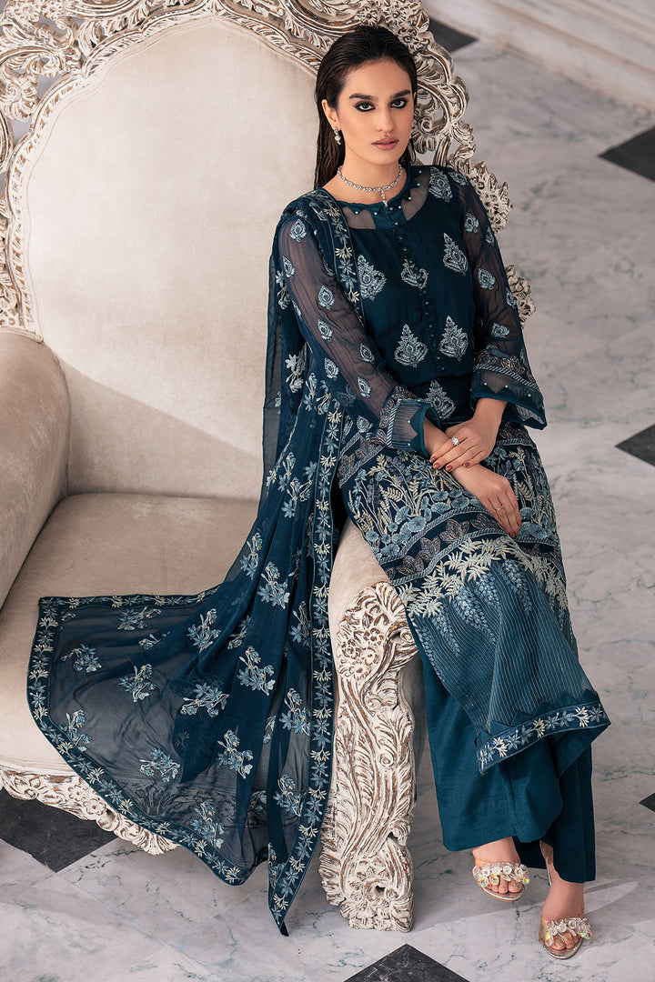 2650-CASABLANCA EMBROIDERED BEMBERG CHIFFON UNSTITCHED
