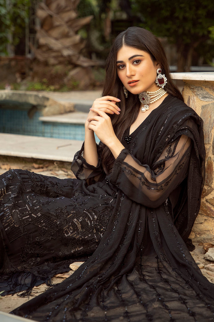 2661-CAPRISEA EMBROIDERED BEMBERG CHIFFON STITCHED