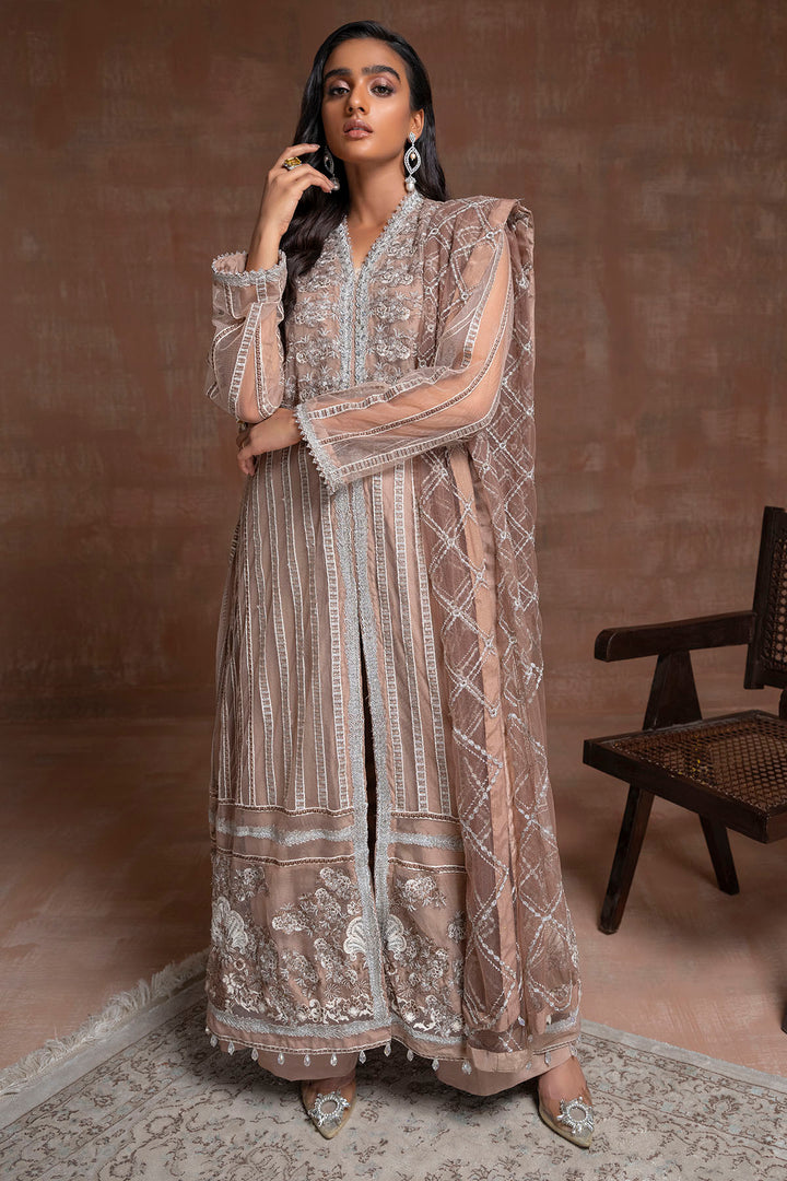2761-OPAL EMBROIDERED SILK NET STITCHED