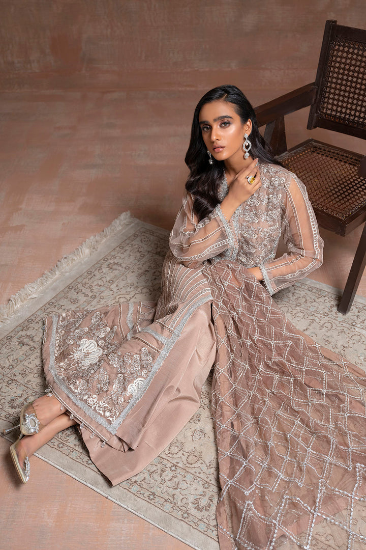 2761-OPAL EMBROIDERED SILK NET STITCHED