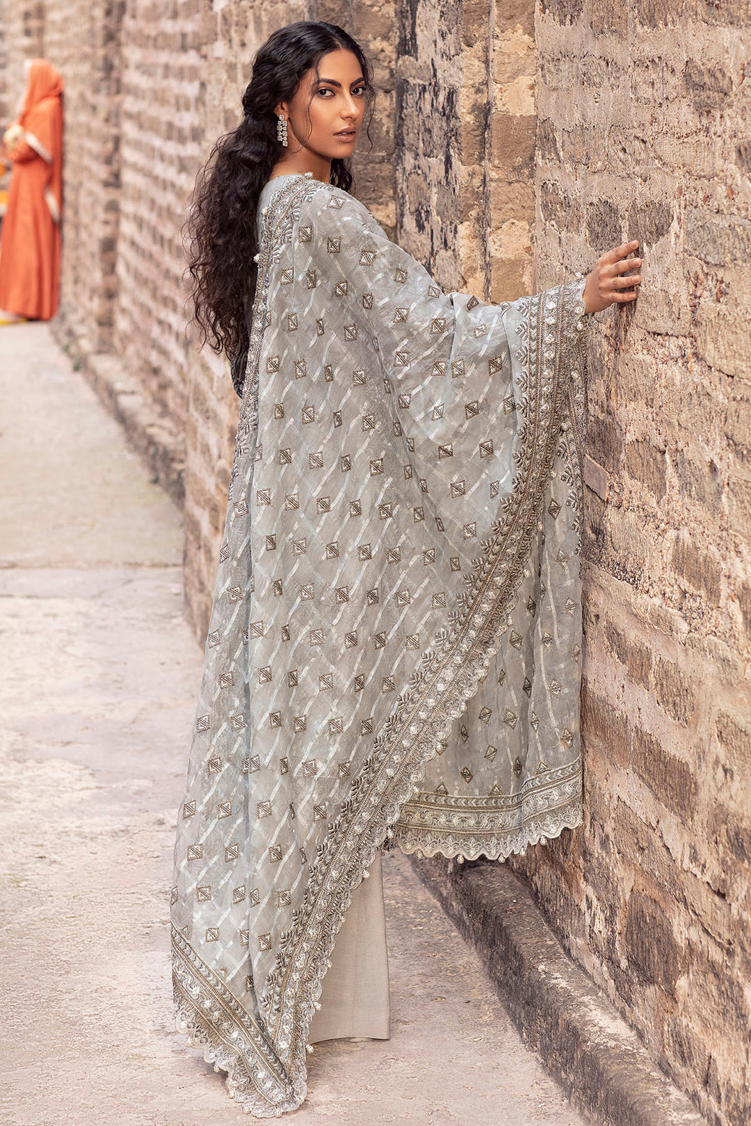 2767-ICE-BERG EMBROIDERED CRINKLE CHIFFON UNSTITCHED