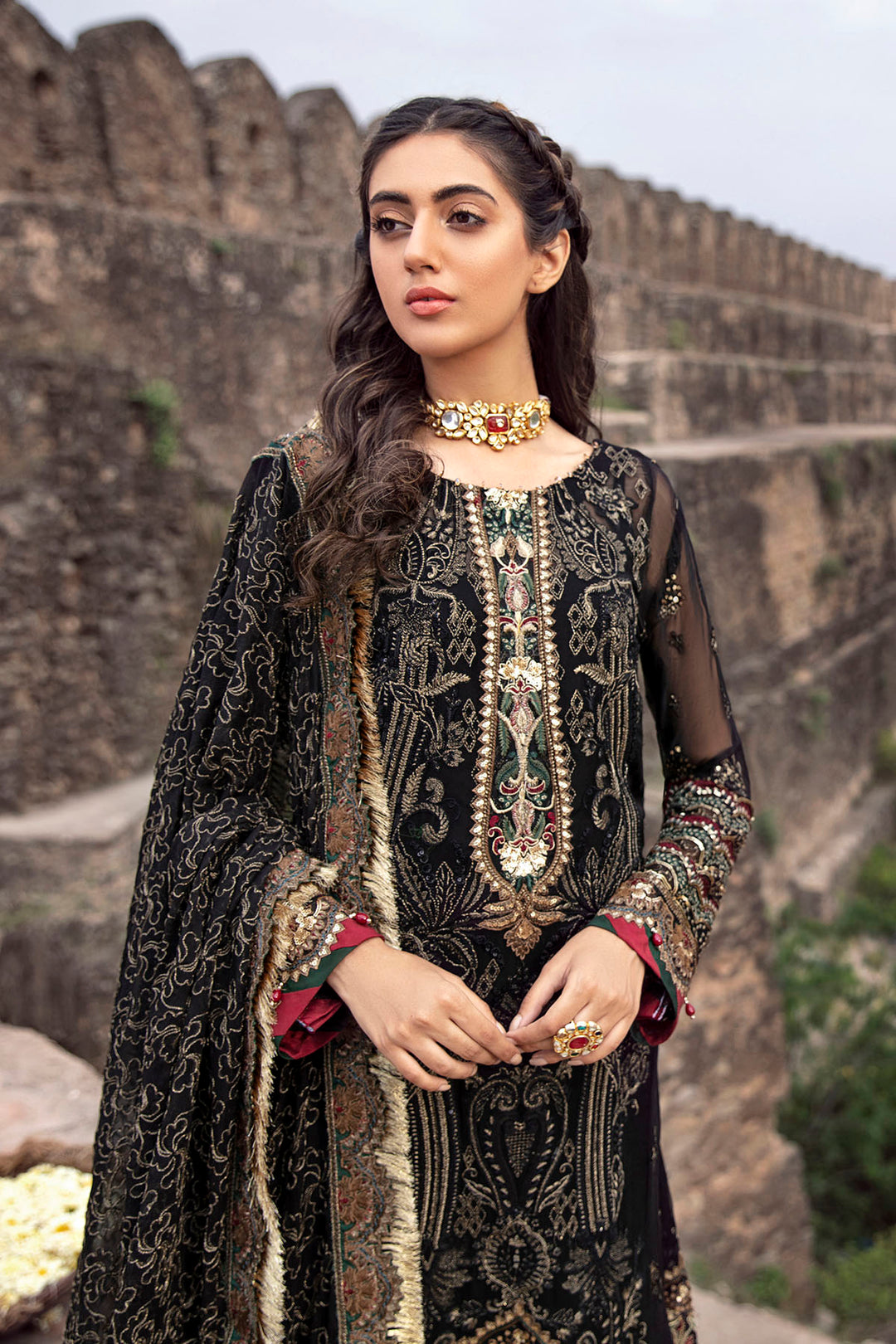 2771-ARABIAN-CHARM EMBROIDERED CRINKLE CHIFFON UNSTITCHED