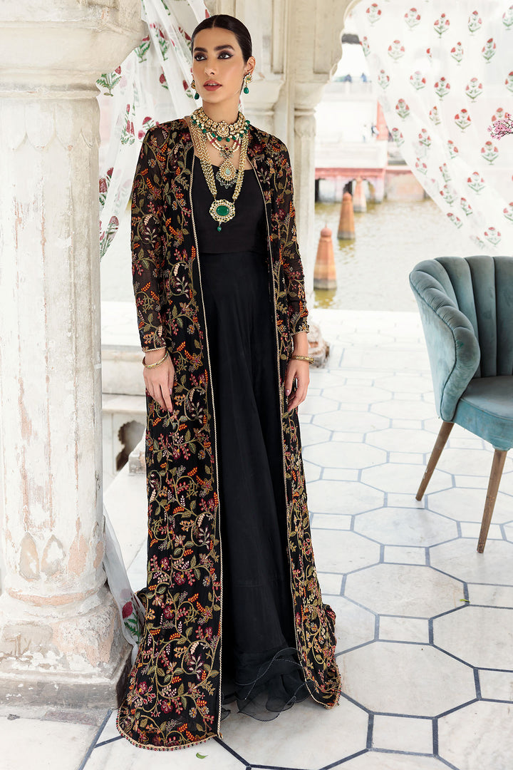 2774-BLACK EMBROIDERED CHIFFON FABRIC