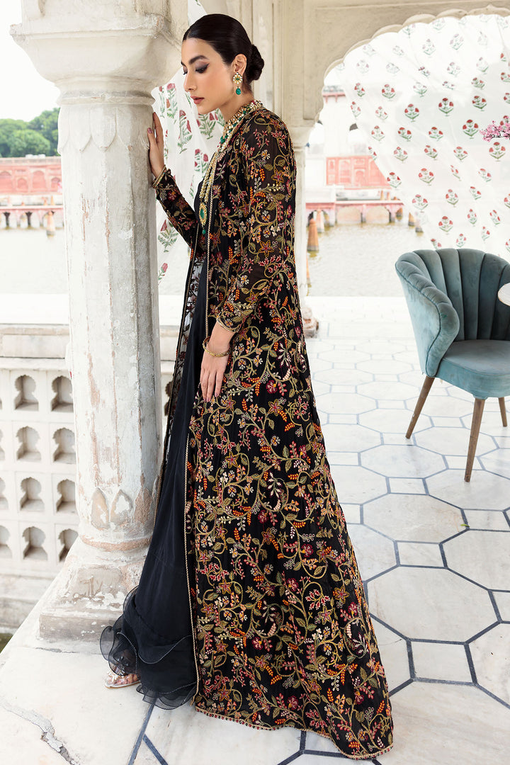 2774-BLACK EMBROIDERED CHIFFON FABRIC