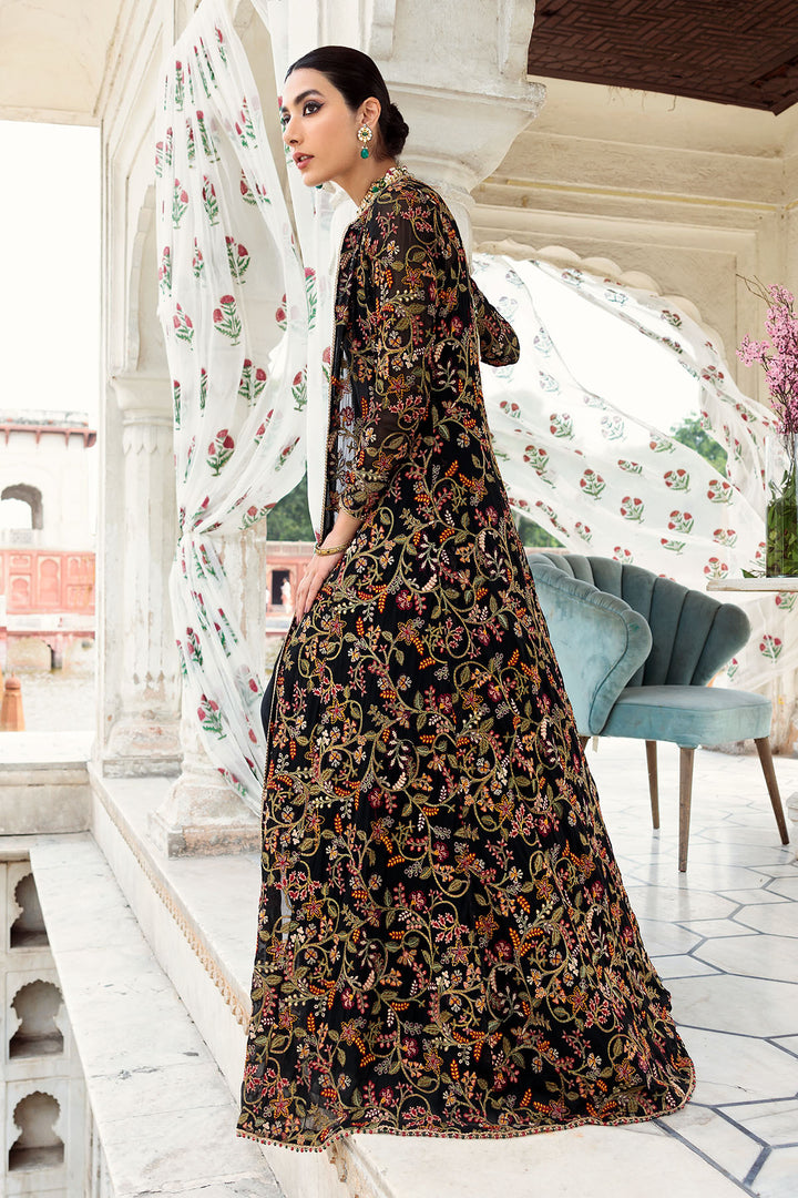 2774-BLACK EMBROIDERED CHIFFON FABRIC