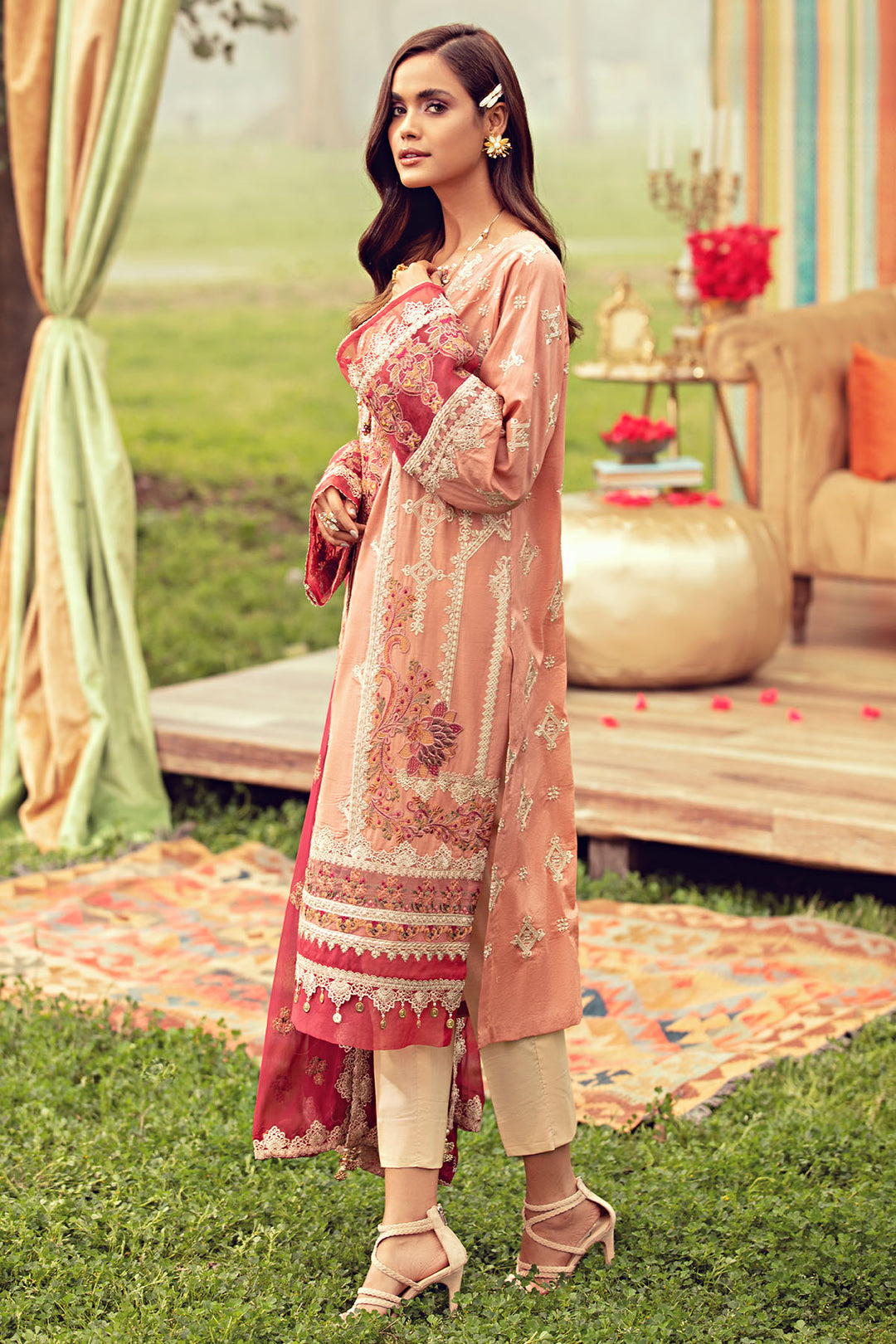 2801-CORAL-PINK EMBROIDERED LAWN UNSTITCHED
