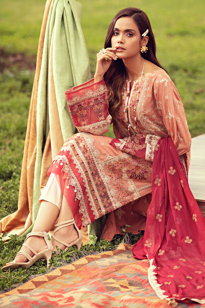 2801-CORAL-PINK EMBROIDERED LAWN UNSTITCHED