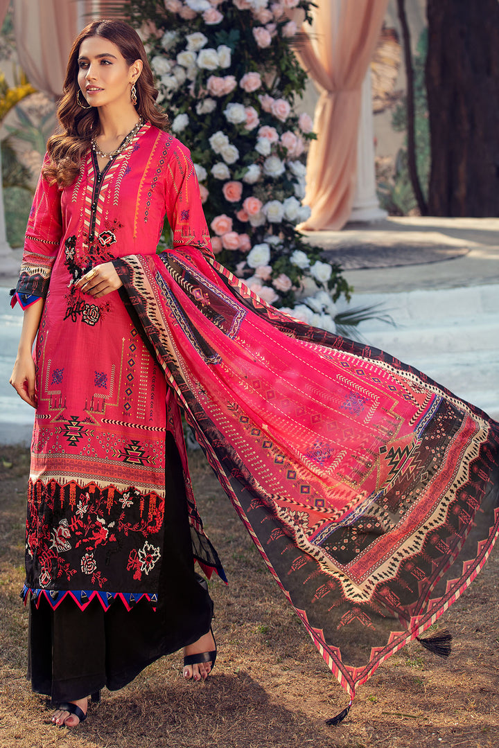 2817-ELECTRIC-PINK DIGITAL PRINTED LAWN UNSTITCHED
