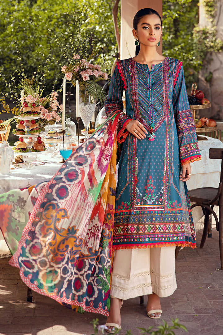 2897-SAFFRON DIGITAL PRINTED LAWN UNSTITCHED